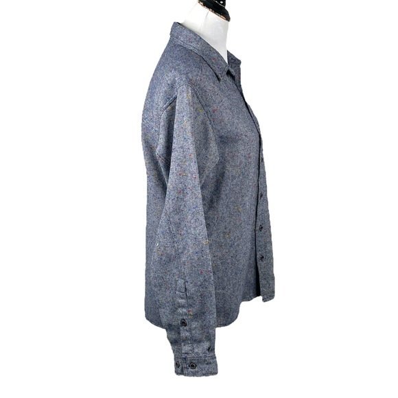 Columbia Wool Button Down Shirt Blue and Multi Color Size Small - Picture 3 of 9
